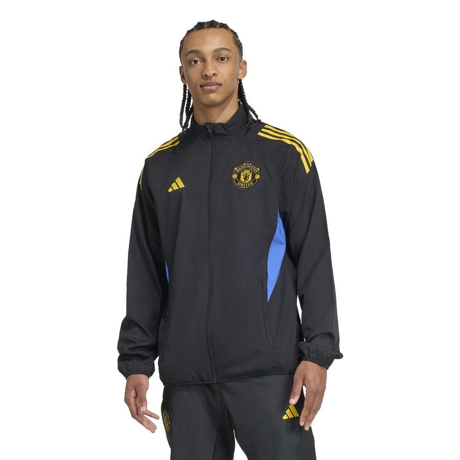 Manchester United Training Jacket Presentation Tiro 25 EU - Black/Hi-Res Blue/Tribe Yellow - Men's-SoccerKits Hub | Buy Soccer Jerseys Online